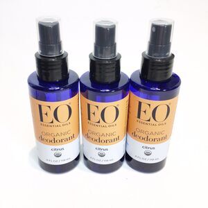 EO Essential Oils Citrus Organic Deodorant Spray 4 oz (3 pack) Aluminum Free